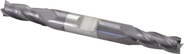 Niagara Cutter - 5/16", 3/4" LOC, 3/8" Shank Diam, 3-1/2" OAL, 4 Flute, Solid Carbide Square End Mill - Double End, TiAlN Finish, Spiral Flute, 30° Helix, Centercutting, Right Hand Cut, Right Hand Flute, Series CD430 - Eagle Tool & Supply