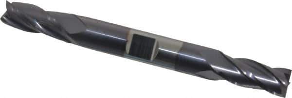Niagara Cutter - 11/32", 3/4" LOC, 3/8" Shank Diam, 3-1/2" OAL, 4 Flute, Solid Carbide Square End Mill - Double End, TiAlN Finish, Spiral Flute, 30° Helix, Centercutting, Right Hand Cut, Right Hand Flute, Series CD430 - Eagle Tool & Supply