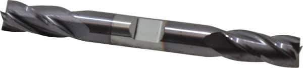 Niagara Cutter - 3/8", 3/4" LOC, 3/8" Shank Diam, 3-1/2" OAL, 4 Flute, Solid Carbide Square End Mill - Double End, TiAlN Finish, Spiral Flute, 30° Helix, Centercutting, Right Hand Cut, Right Hand Flute, Series CD430 - Eagle Tool & Supply
