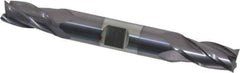 Niagara Cutter - 7/16", 7/8" LOC, 1/2" Shank Diam, 4" OAL, 4 Flute, Solid Carbide Square End Mill - Double End, TiAlN Finish, Spiral Flute, 30° Helix, Centercutting, Right Hand Cut, Right Hand Flute, Series CD430 - Eagle Tool & Supply