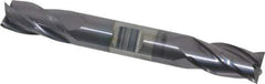 Niagara Cutter - 1/2", 1" LOC, 1/2" Shank Diam, 4" OAL, 4 Flute, Solid Carbide Square End Mill - Double End, TiAlN Finish, Spiral Flute, 30° Helix, Centercutting, Right Hand Cut, Right Hand Flute, Series CD430 - Eagle Tool & Supply
