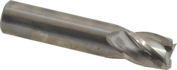 Niagara Cutter - 1/2", 5/8" LOC, 1/2" Shank Diam, 2-1/2" OAL, 4 Flute, Solid Carbide Square End Mill - Single End, Uncoated, Spiral Flute, 30° Helix, Centercutting, Right Hand Cut, Right Hand Flute, Series C430 - Eagle Tool & Supply