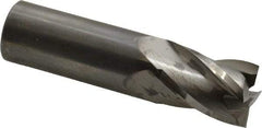 Niagara Cutter - 3/4", 1" LOC, 3/4" Shank Diam, 3" OAL, 4 Flute, Solid Carbide Square End Mill - Single End, Uncoated, Spiral Flute, 30° Helix, Centercutting, Right Hand Cut, Right Hand Flute, Series C430 - Eagle Tool & Supply