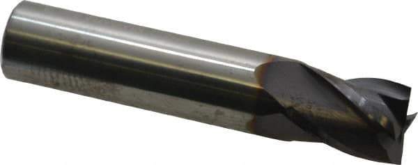 Niagara Cutter - 1/2", 5/8" LOC, 1/2" Shank Diam, 2-1/2" OAL, 4 Flute, Solid Carbide Square End Mill - Single End, TiAlN Finish, Spiral Flute, 30° Helix, Centercutting, Right Hand Cut, Right Hand Flute, Series C430 - Eagle Tool & Supply