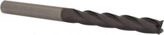 Niagara Cutter - 1/2", 3" LOC, 1/2" Shank Diam, 6" OAL, 4 Flute, Solid Carbide Square End Mill - Single End, TiAlN Finish, Spiral Flute, 30° Helix, Centercutting, Right Hand Cut, Right Hand Flute, Series C430 - Eagle Tool & Supply