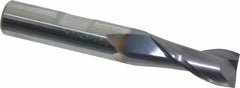 Niagara Cutter - 3/8", 7/8" LOC, 3/8" Shank Diam, 2-1/2" OAL, 2 Flute, Solid Carbide Square End Mill - Single End, TiAlN Finish, Spiral Flute, 30° Helix, Centercutting, Right Hand Cut, Right Hand Flute, Series CNC230 - Eagle Tool & Supply