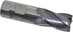 Niagara Cutter - 1", 1-1/2" LOC, 1" Shank Diam, 4" OAL, 4 Flute, Solid Carbide Square End Mill - Single End, TiAlN Finish, Spiral Flute, 30° Helix, Centercutting, Right Hand Cut, Right Hand Flute, Series CNC430 - Eagle Tool & Supply