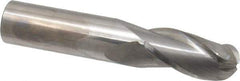 Niagara Cutter - 3/4" Diam, 1-1/2" LOC, 3 Flute Solid Carbide Ball End Mill - Uncoated, Single End, 4" OAL, 3/4" Shank Diam, Spiral Flute - Eagle Tool & Supply