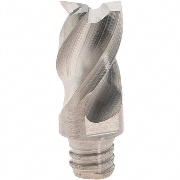 Iscar - MM EA-CF Grade IC08 Carbide End Milling Tip Insert - Uncoated, 3 Flutes, 12mm Cutting Diam, 12mm Depth of Cut, 23mm Extension, 0.008" Cnr Rad, 40° Helix - Eagle Tool & Supply