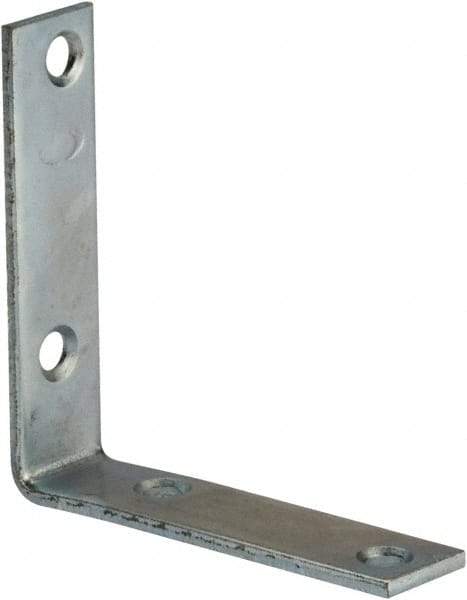 Value Collection - 3" Long x 3/4" Wide, Steel, Corner Brace - Zinc Plated - Eagle Tool & Supply