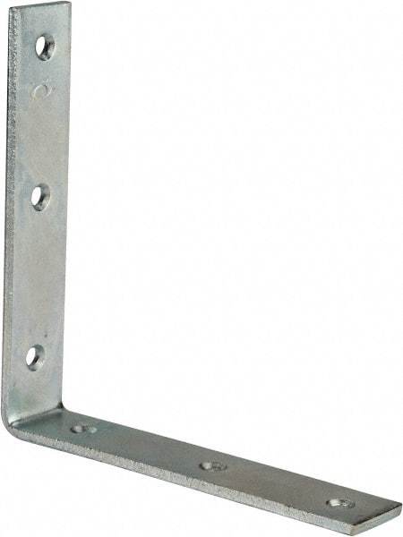 Value Collection - 6" Long x 1-1/4" Wide, Steel, Corner Brace - Zinc Plated - Eagle Tool & Supply