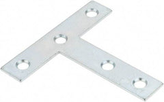 Value Collection - 3" Long x 3" Wide, Steel, Tee Plates, Brace - Zinc Plated - Eagle Tool & Supply