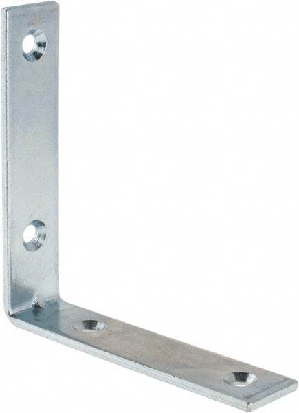 Value Collection - 3-1/2" Long x 3/4" Wide, Steel, Corner Brace - Zinc Plated - Eagle Tool & Supply