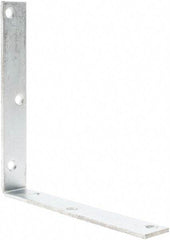 Value Collection - 8" Long x 1-1/4" Wide, Steel, Corner Brace - Zinc Plated - Eagle Tool & Supply