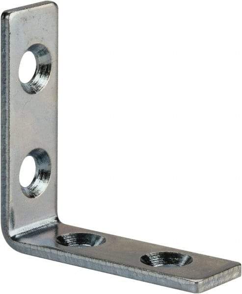 Value Collection - 1-1/2" Long x 1/2" Wide, Steel, Corner Brace - Zinc Plated - Eagle Tool & Supply