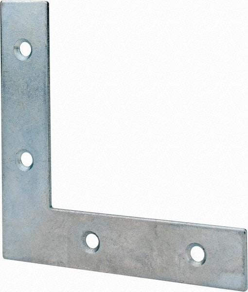 Value Collection - 4" Long x 0.870" Wide, Steel, Corner Brace - Zinc Plated - Eagle Tool & Supply