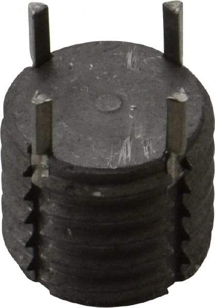 Recoil - 9/16-12 External, 1/2" Insert Length, Solid Keylocking Thread Inserts - Carbon Steel, Zinc Phosphate Finish, Grade C1215 - Eagle Tool & Supply