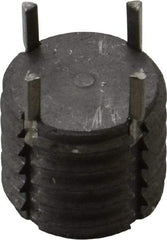 Recoil - 9/16-12 External, 1/2" Insert Length, Solid Keylocking Thread Inserts - Carbon Steel, Zinc Phosphate Finish, Grade C1215 - Eagle Tool & Supply