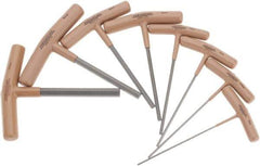 Paramount - 8 Piece T-Handle Hex Key Set - Hex Range 2 to 10mm, 6" OAL, Steel - Eagle Tool & Supply