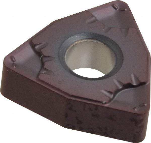 Seco - WNMG433 MF5 Grade TH1000 Carbide Turning Insert - TiAlSiN Finish, 80° Trigon, 1/2" Inscr Circle, 3/16" Thick, 3/64" Corner Radius - Eagle Tool & Supply