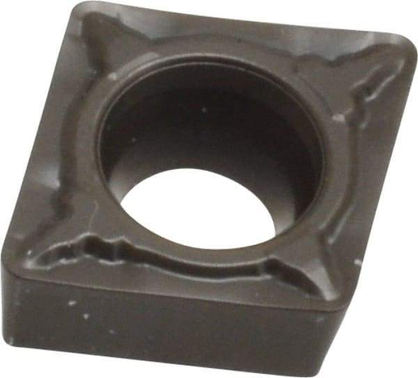 Seco - CCMT32.52 F1 Grade TH1500 Carbide Turning Insert - TiCN/Al2O3 Finish, 80° Diamond, 3/8" Inscr Circle, 5/32" Thick, 1/32" Corner Radius - Eagle Tool & Supply