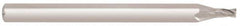 Niagara Cutter - 0.02", 0.03" LOC, 1/8" Shank Diam, 1-1/2" OAL, 4 Flute, Solid Carbide Square End Mill - Single End, Uncoated, Spiral Flute, 30° Helix, Centercutting, Right Hand Cut, Right Hand Flute, Series MES430 - Eagle Tool & Supply