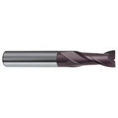 9.5mm Dia. x 72mm Overall Length 2-Flute Square End Solid Carbide SE End Mill-Round Shank-Center Cut-Firex - Eagle Tool & Supply