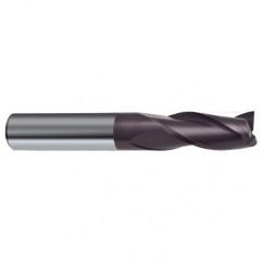 11mm Dia. x 83mm Overall Length 3-Flute Square End Solid Carbide SE End Mill-Round Shank-Center Cut-Firex - Eagle Tool & Supply