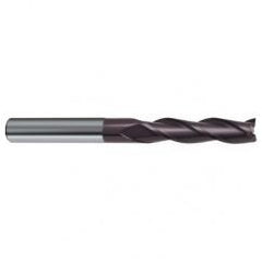 8mm Dia. x 100mm Overall Length 3-Flute Square End Solid Carbide SE End Mill-Round Shank-Center Cut-Firex - Eagle Tool & Supply