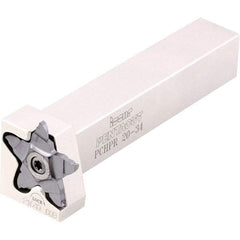 Iscar - External Thread, 0.256" Max Depth of Cut, 0.5mm Min Groove Width, 120mm OAL, Left Hand Indexable Grooving Cutoff Toolholder - 20mm Shank Height x 20mm Shank Width, PENTA 24.. Insert Style, PCHP Toolholder Style, Series PentaCut - Eagle Tool & Supply