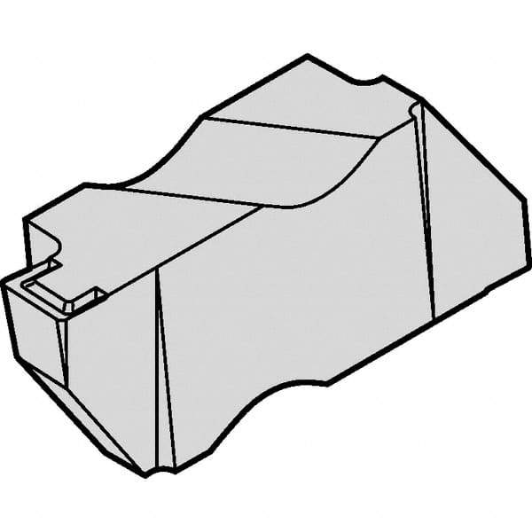 Kennametal - 2M120NG K Grade KCU25, 1.2mm Cutting Width Carbide Grooving Insert - 1.27mm Max Depth of Cut, Right Hand, 0.09mm Corner Radius, AlTiN Finish - Eagle Tool & Supply