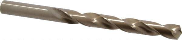 Chicago-Latrobe - 35/64" 135° Cobalt Jobber Drill - Oxide/Gold Finish, Right Hand Cut, Spiral Flute, Straight Shank, 6-5/8" OAL, Split Point - Eagle Tool & Supply