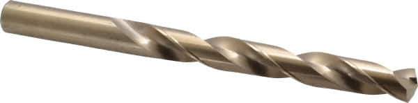 Chicago-Latrobe - 19/32" 135° Cobalt Jobber Drill - Oxide/Gold Finish, Right Hand Cut, Spiral Flute, Straight Shank, 7-1/8" OAL, Split Point - Eagle Tool & Supply