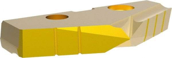 Allied Machine and Engineering - 45.5mm Diam x 1/4" Thick, Seat Code 3, 132° Included Angle Spade Drill Insert - TiN Coated, Cobalt, Grade Super Cobalt, Series GEN2 T-A - Eagle Tool & Supply