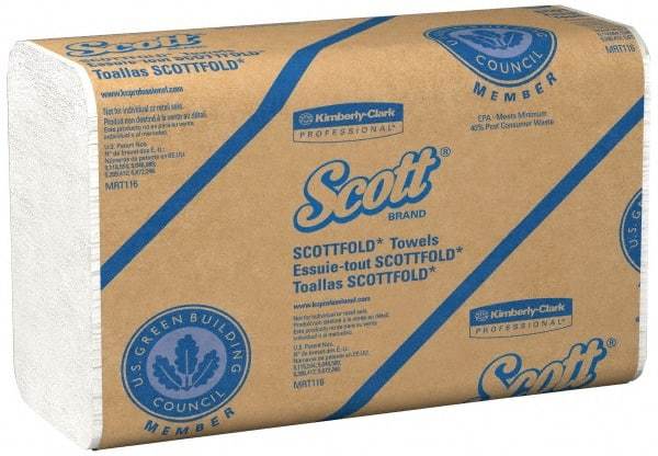 Scott - 1 Ply White Multi-Fold Paper Towels - 8" Wide - Eagle Tool & Supply