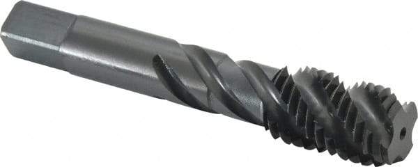 Kennametal - 3/4-10 UNC 4 Flute Bottoming Spiral Flute Tap - Vanadium High Speed Steel, Oxide Finish, 4-1/4" OAL, Right Hand Flute, Right Hand Thread, H3 - Eagle Tool & Supply