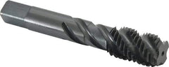 Kennametal - 3/4-10 UNC 4 Flute Bottoming Spiral Flute Tap - Vanadium High Speed Steel, Oxide Finish, 4-1/4" OAL, Right Hand Flute, Right Hand Thread, H3 - Eagle Tool & Supply
