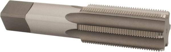 Kennametal - 1-1/2 - 12 UNF 3B 6 Flute Bright Finish High Speed Steel Straight Flute Standard Hand Tap - Bottoming, Right Hand Thread, 6.38" OAL, 3" Thread Length, H4 Limit, Oversize - Eagle Tool & Supply