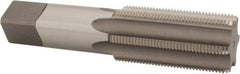 Kennametal - 1-1/2 - 12 UNF 3B 6 Flute Bright Finish High Speed Steel Straight Flute Standard Hand Tap - Bottoming, Right Hand Thread, 6.38" OAL, 3" Thread Length, H4 Limit, Oversize - Eagle Tool & Supply