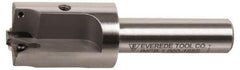 Everede Tool - 1-1/16 Inch Diameter, Interchangeable Pilot, Straight 1/2 Inch Shank Diameter, 3 Insert, Indexable Counterbore - 3.2 Inch Overall Length, TPGH 215 Insert, 3/16 Inch Pilot Hole Diameter Compatibility - Eagle Tool & Supply