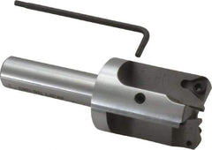 Everede Tool - 1-3/16 Inch Diameter, Interchangeable Pilot, Straight 1/2 Inch Shank Diameter, 3 Insert, Indexable Counterbore - 3.2 Inch Overall Length, TPGH 215 Insert, 3/16 Inch Pilot Hole Diameter Compatibility - Eagle Tool & Supply