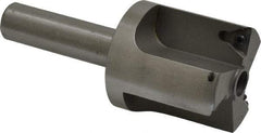 Everede Tool - 1-7/16 Inch Diameter, Interchangeable Pilot, Straight 1/2 Inch Shank Diameter, 3 Insert, Indexable Counterbore - 3.2 Inch Overall Length, TPGH 215 Insert, 5/16 Inch Pilot Hole Diameter Compatibility - Eagle Tool & Supply