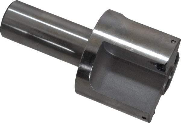 Everede Tool - 1-3/4 Inch Diameter, Interchangeable Pilot, Straight 3/4 Inch Shank Diameter, 3 Insert, Indexable Counterbore - 3.2 Inch Overall Length, TPGH 215 Insert, 7/16 Inch Pilot Hole Diameter Compatibility - Eagle Tool & Supply