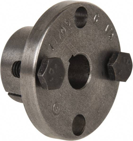 Browning - 1/2" Bore, 1/4 x 5/8 Thread, 1/8" Wide Keyway, 1/16" Deep Keyway, G Sprocket Bushing - 1.133 to 1.172" Outside Diam, For Use with Split Taper Sprockets & Sheaves - Eagle Tool & Supply