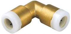 Watts - 1 x 3/4" Outside Diam, Brass Push-to-Connect Tube Union Elbow - Tube to Tube Connection, EPDM O-Ring - Eagle Tool & Supply