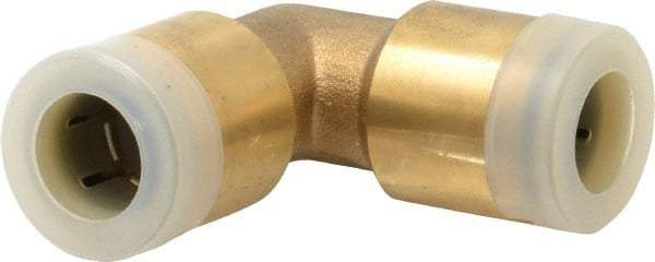 Watts - 1/2" Outside Diam, Brass Push-to-Connect Tube Union Elbow - Tube to Tube Connection, EPDM O-Ring - Eagle Tool & Supply