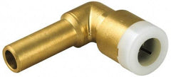 Watts - 1" Outside Diam, Brass Push-to-Connect Tube Stem Elbow - Tube to Tube Connection, EPDM O-Ring - Eagle Tool & Supply