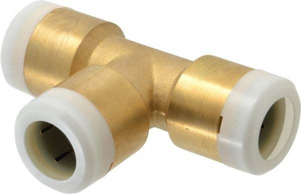 Watts - 3/4" Outside Diam, Brass Push-to-Connect Tube Union Tee - Tube to Tube Connection, EPDM O-Ring - Eagle Tool & Supply