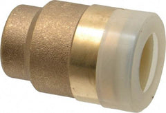 Watts - 1/2" Outside Diam, Brass Push-to-Connect Tube End Stop - Tube to Tube Connection, EPDM O-Ring - Eagle Tool & Supply