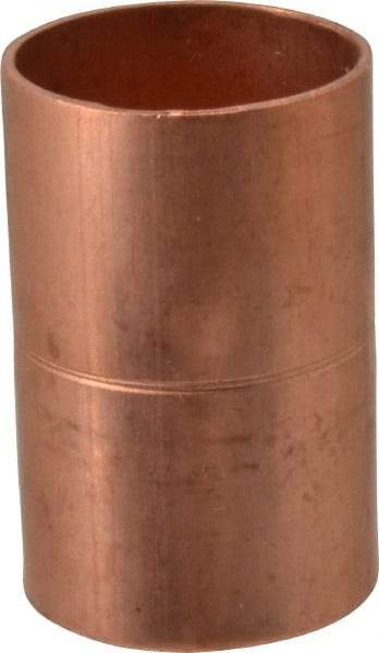 Mueller Industries - 1" Wrot Copper Pipe Coupling with Rolled Stop - C x C, Solder Joint - Eagle Tool & Supply